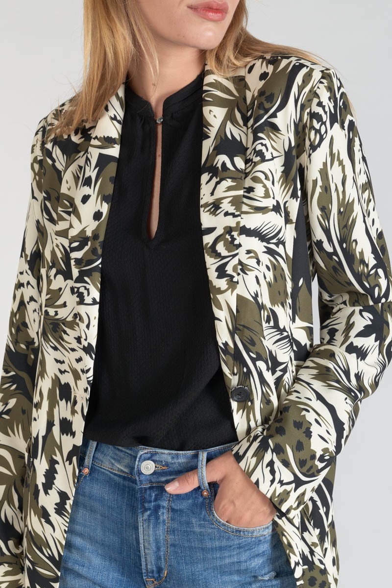 Veste blazer Salome à motif jungle