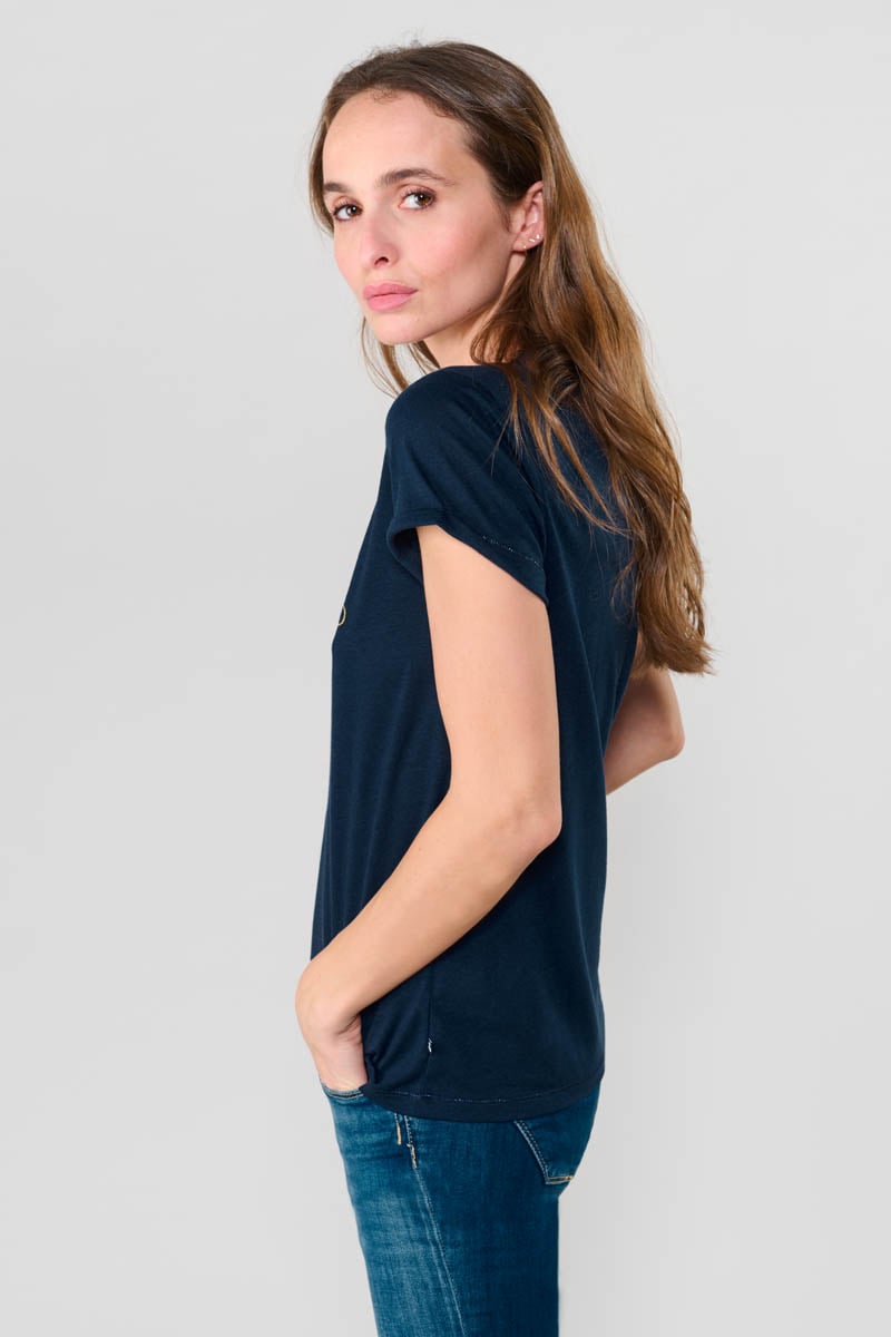 T-shirt Smallvtrame bleu marine