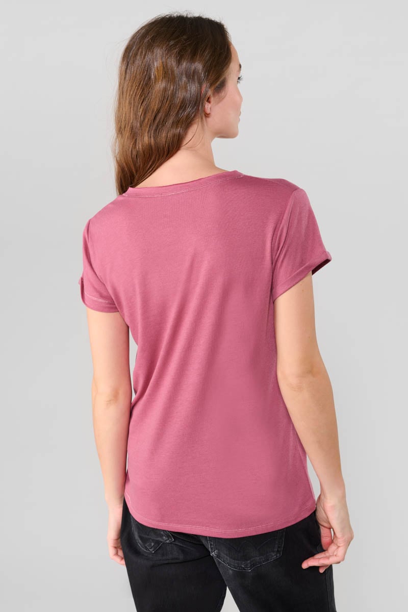 T-shirt Smallvtrame vieux rose