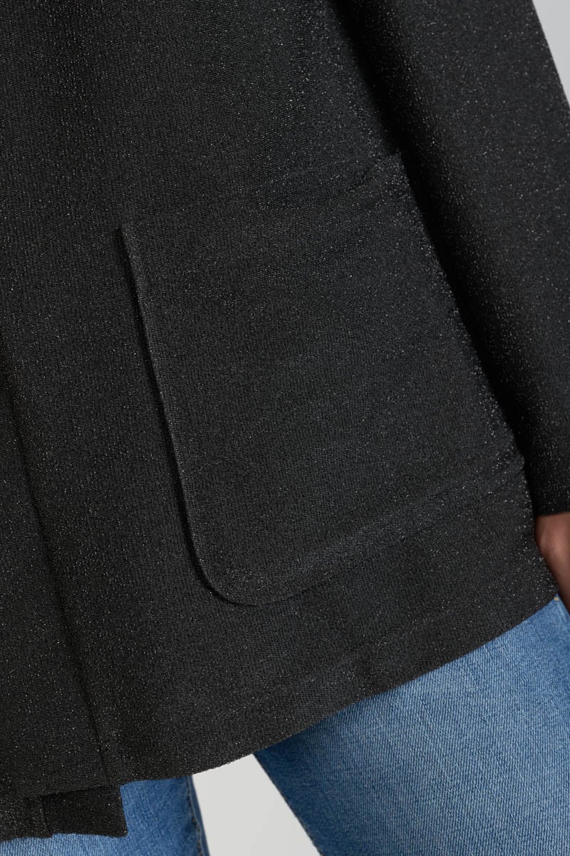 Veste kimono Sobrado noir brillant