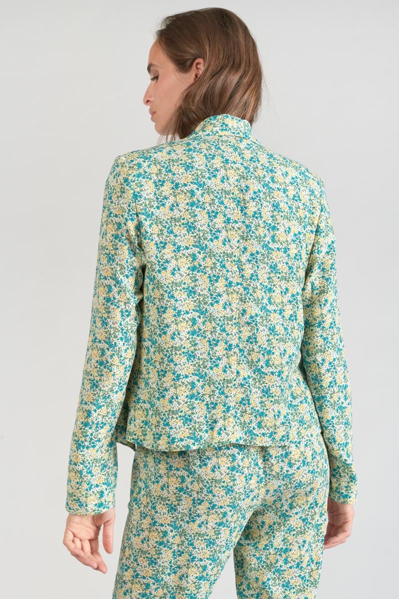 Veste Tasha à motif fleuri vert et bleu