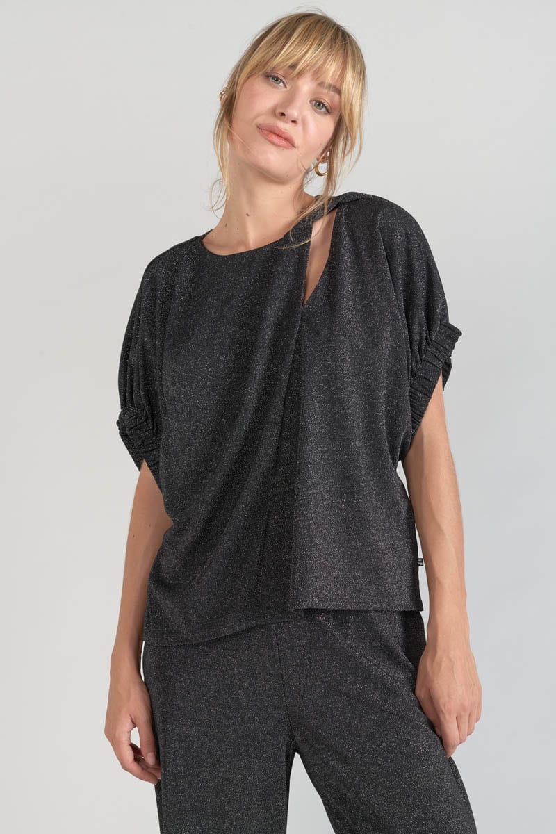 Top Winslet noir irisé