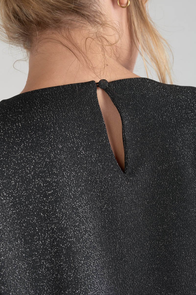 Top Winslet noir irisé