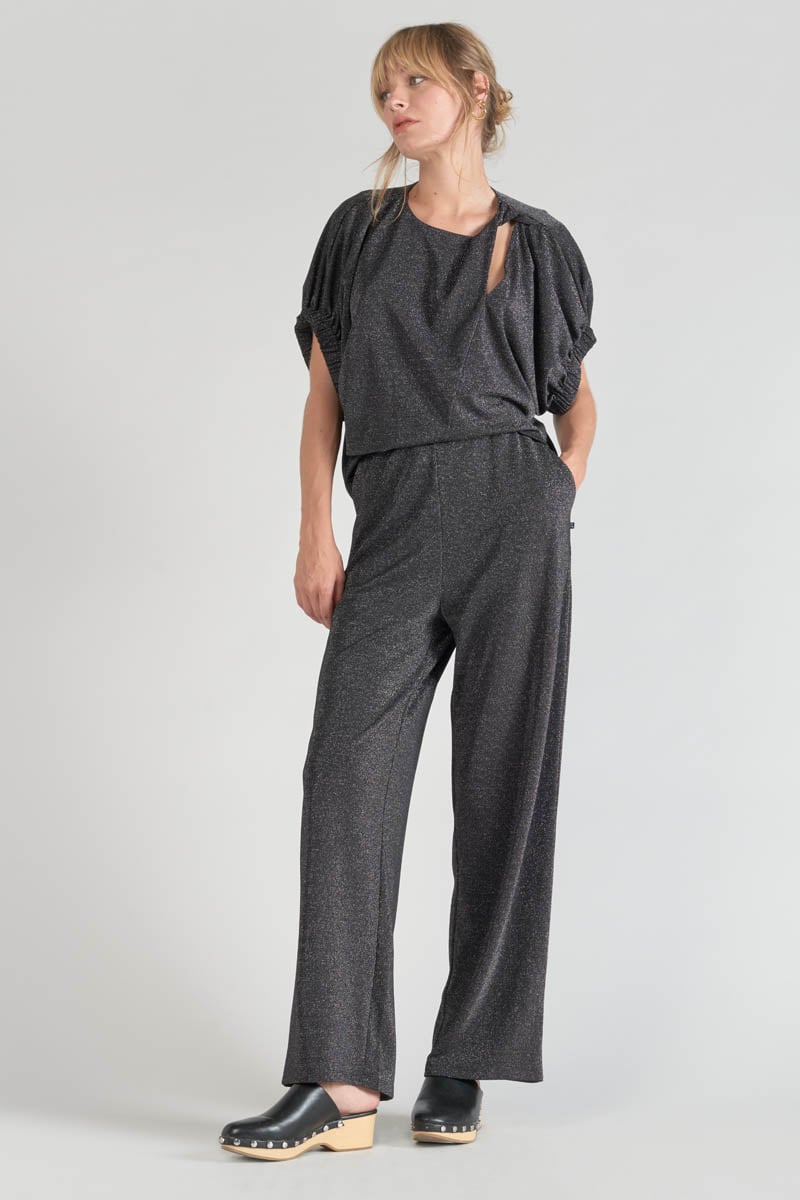 Top Winslet noir irisé