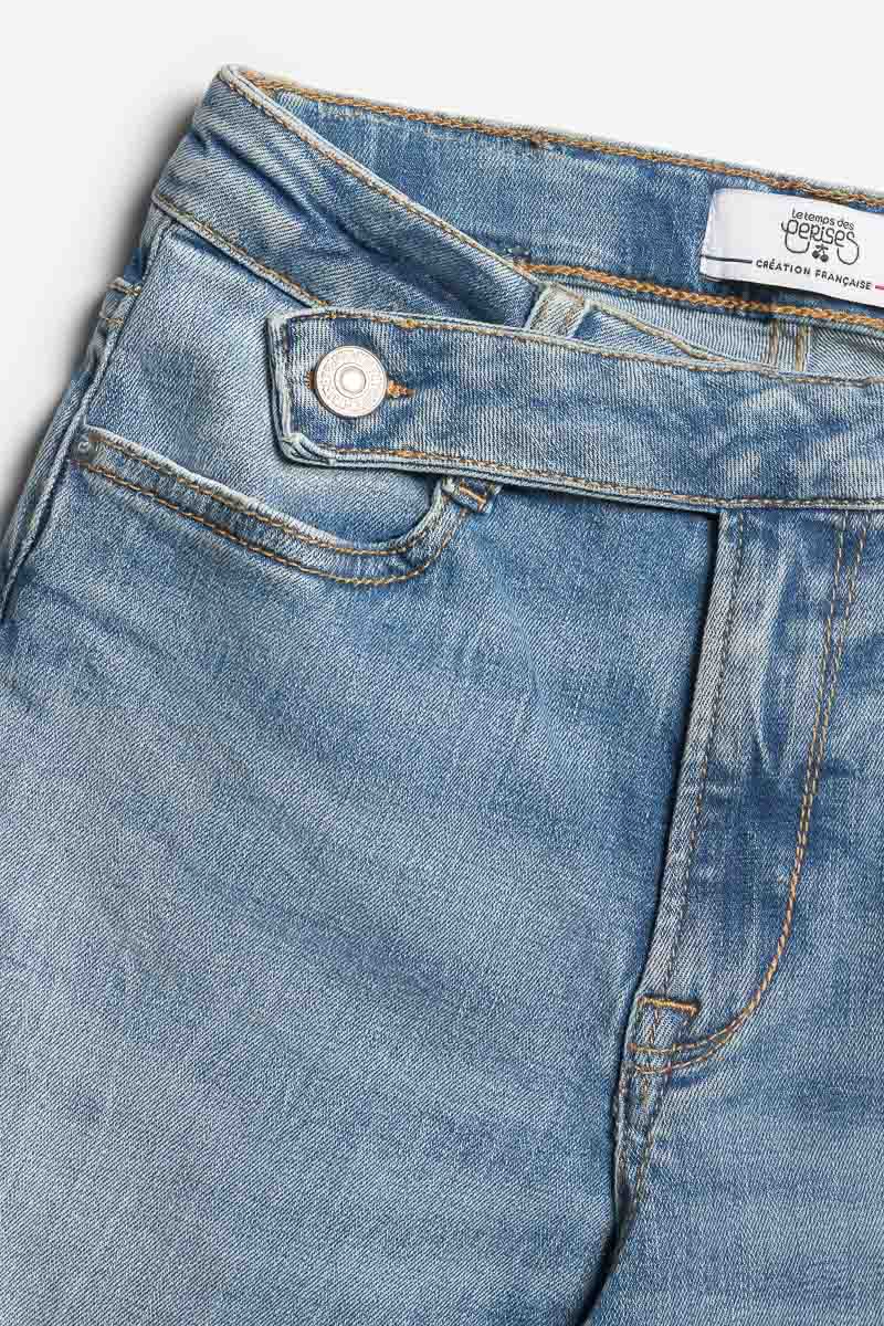Jeans 400/14 mom Basic taille haute 7/8ème bleu N°4
