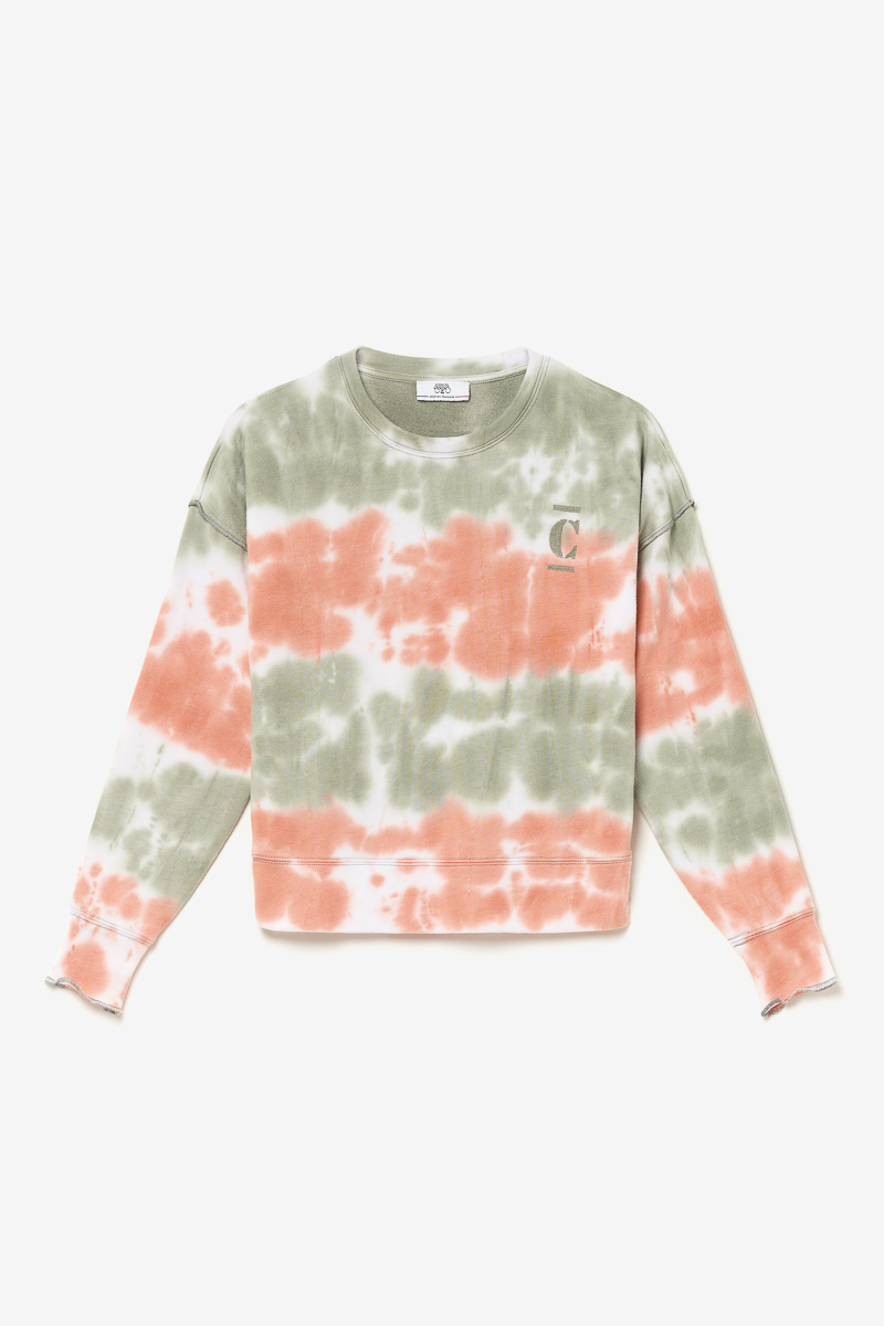 Sweat Fulagi tie and dye rose et kaki