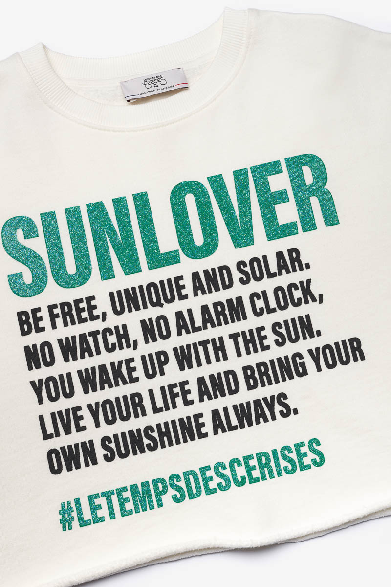 Sweat court Ginogi crème