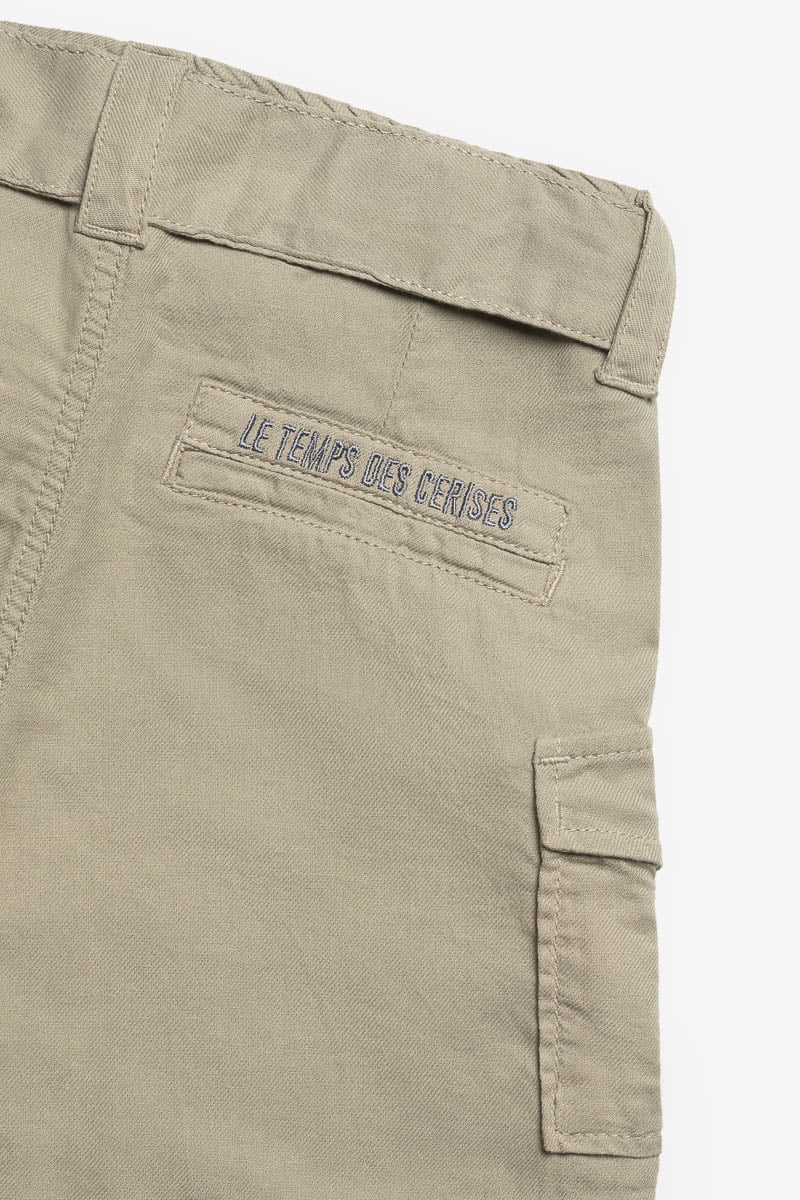 Short taille haute Kally kaki clair