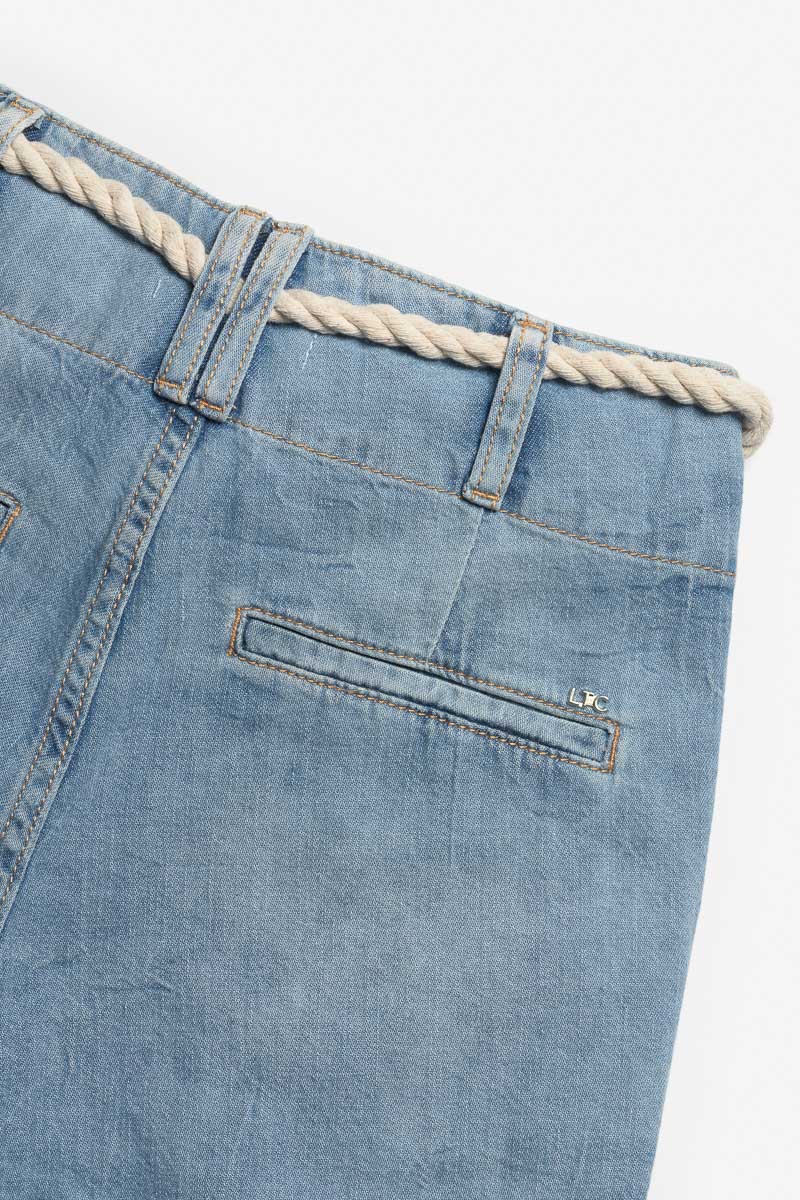 Short Loona en jeans bleu clair