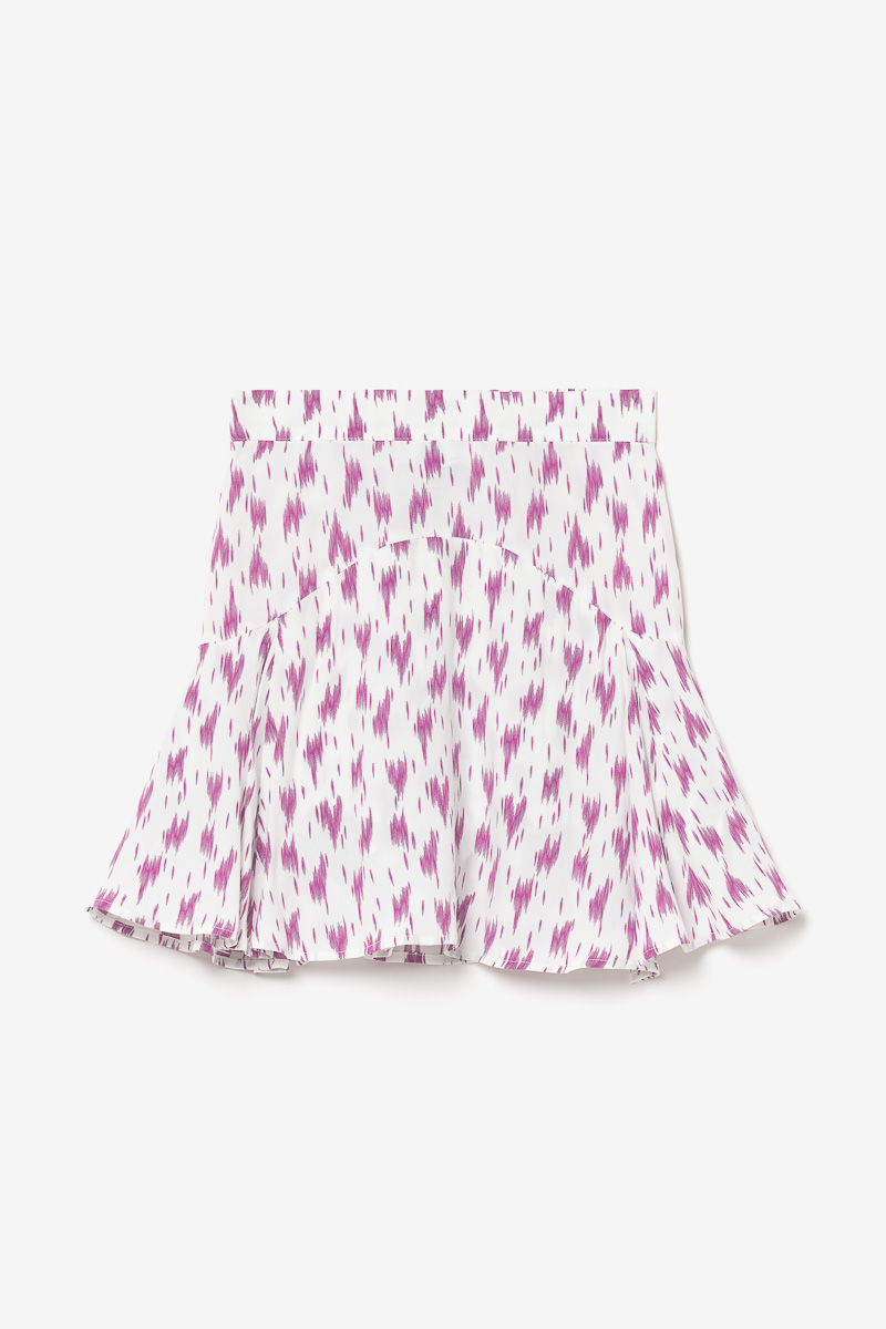 Jupe short Marligi à motif violet