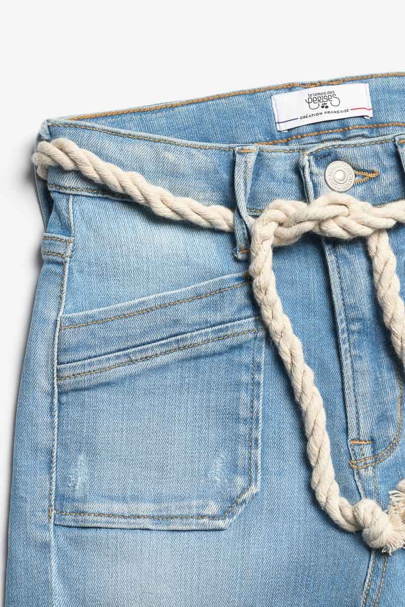 Jeans regular Precia 7/8ème destroy bleu N°4