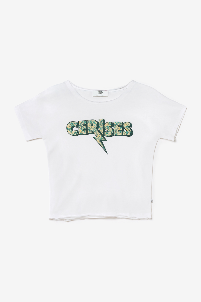 T-shirt Rokigi blanc imprimé