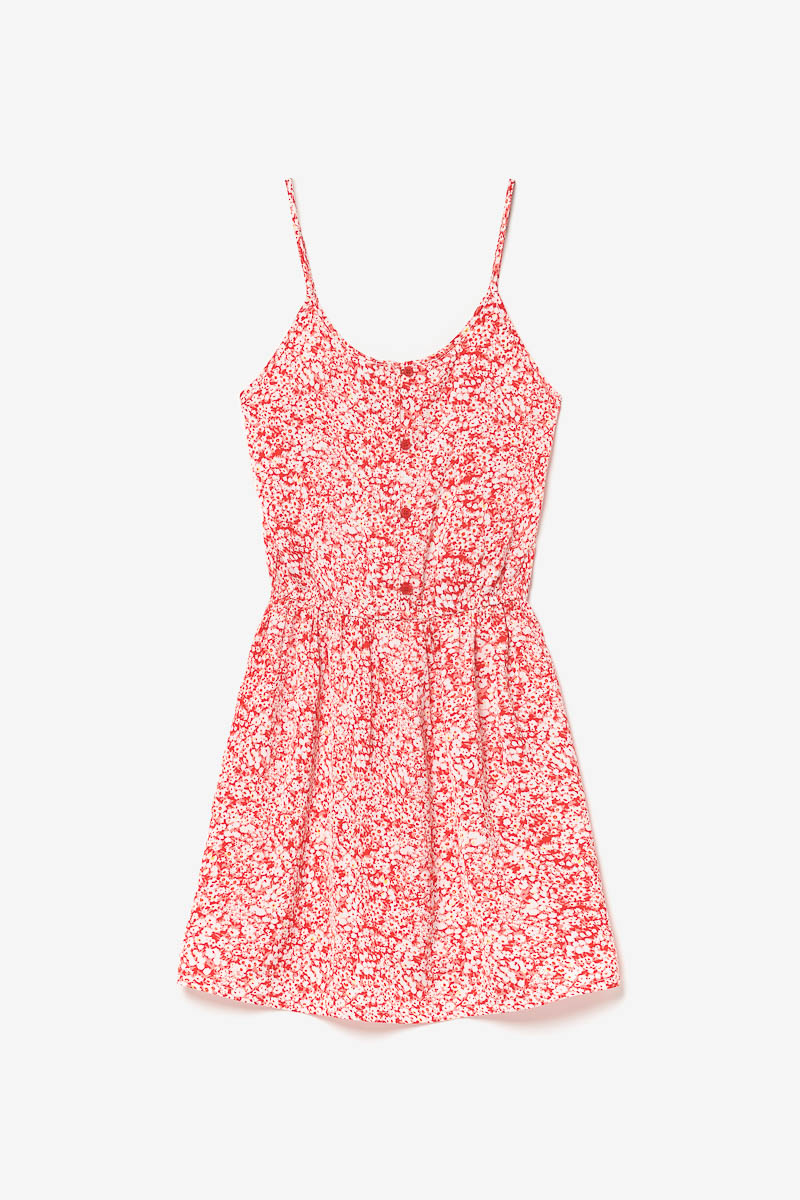 Robe Yuligi à motif floral rouge