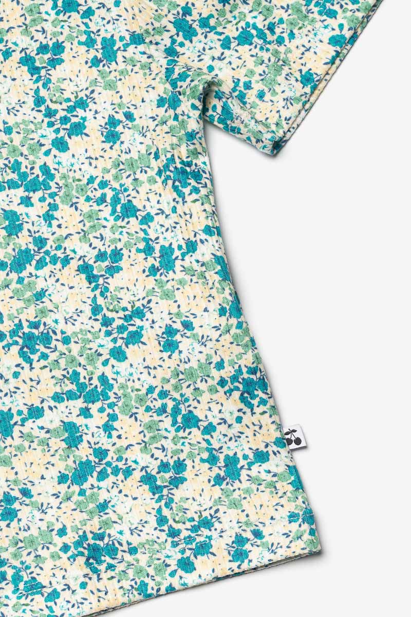 Top Yzygi à motif floral vert