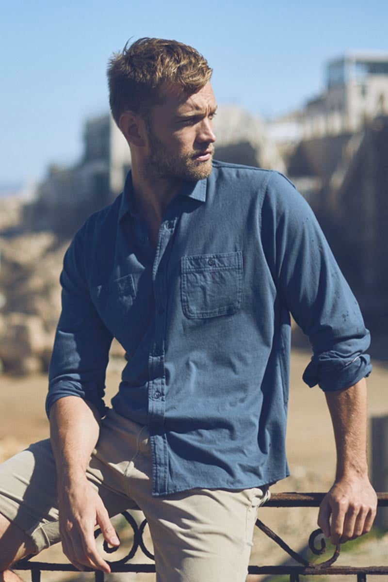 Chemise Adol bleu pétrole