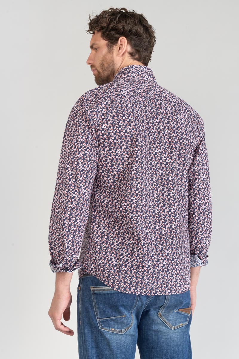 Chemise Floy à motif fleuri rouge