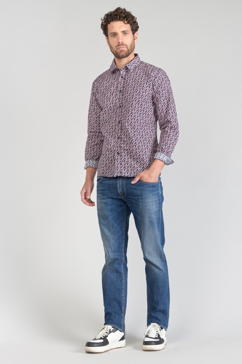 Chemise Floy à motif fleuri rouge