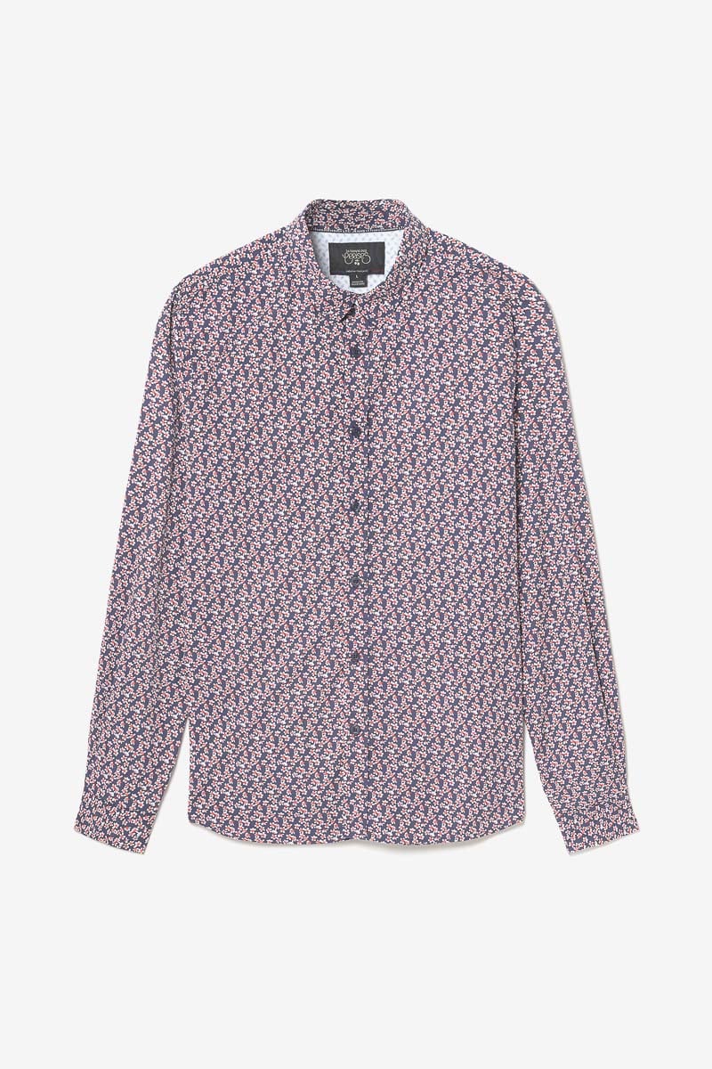 Chemise Floy à motif fleuri rouge