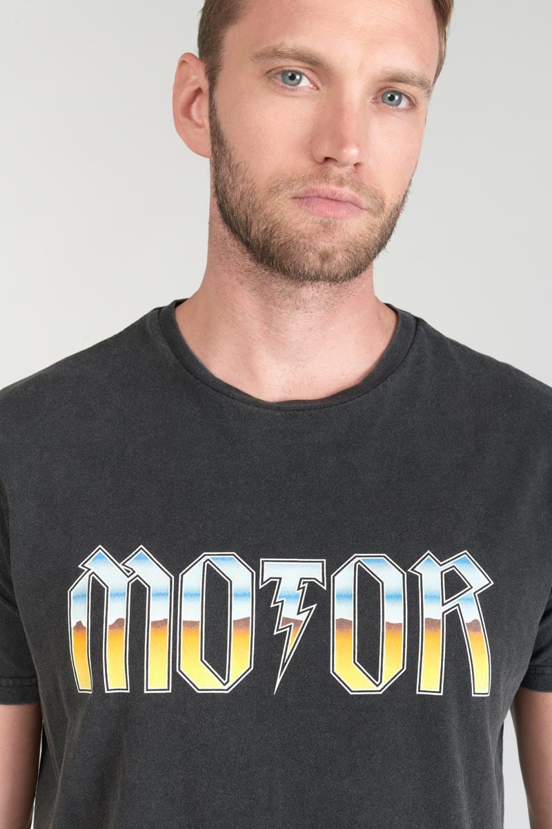 T-shirt Gabrent gris délavé imprimé