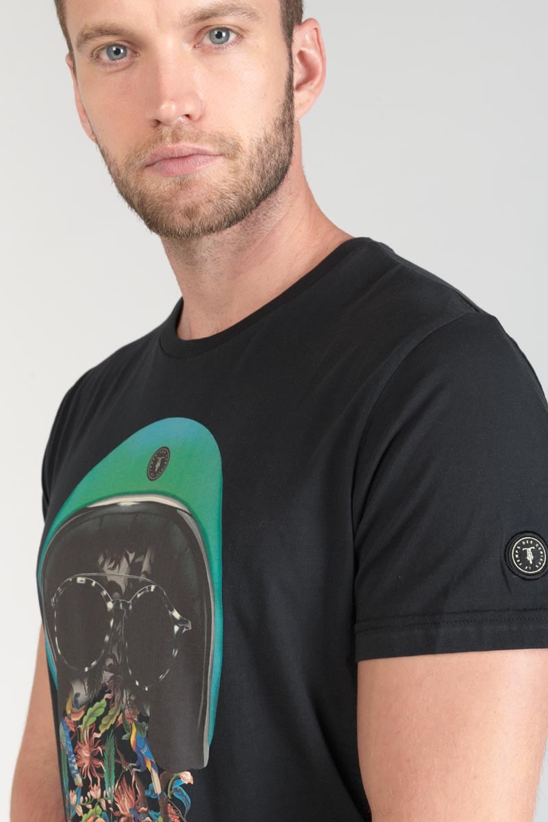 T-shirt Gregor noir imprimé