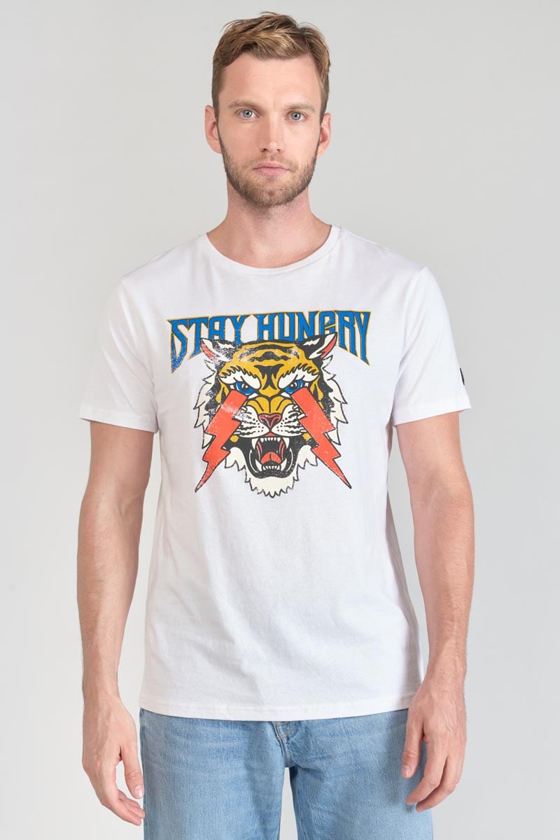 T-shirt Yair blanc imprimé