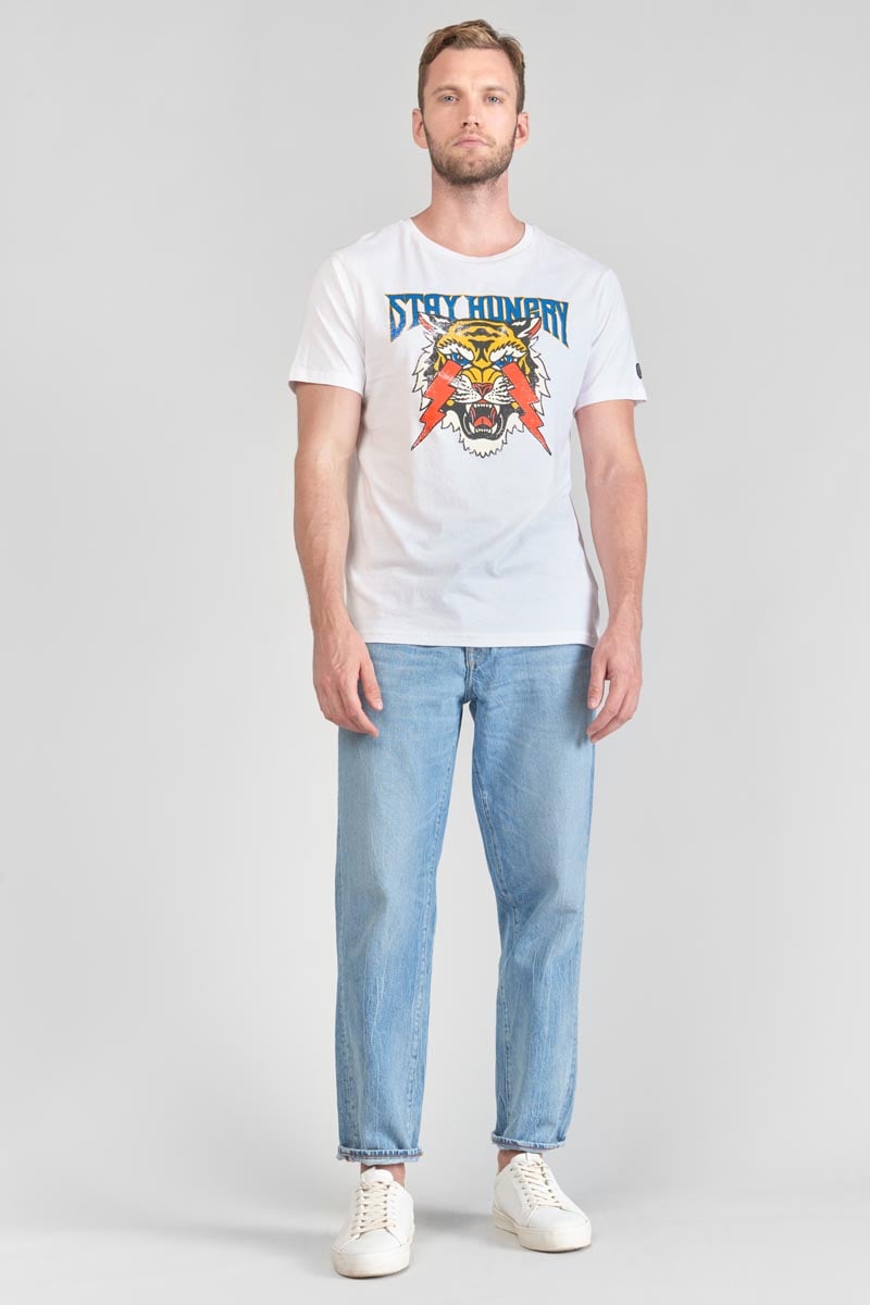 T-shirt Yair blanc imprimé