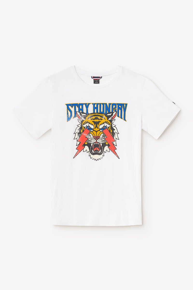 T-shirt Yair blanc imprimé