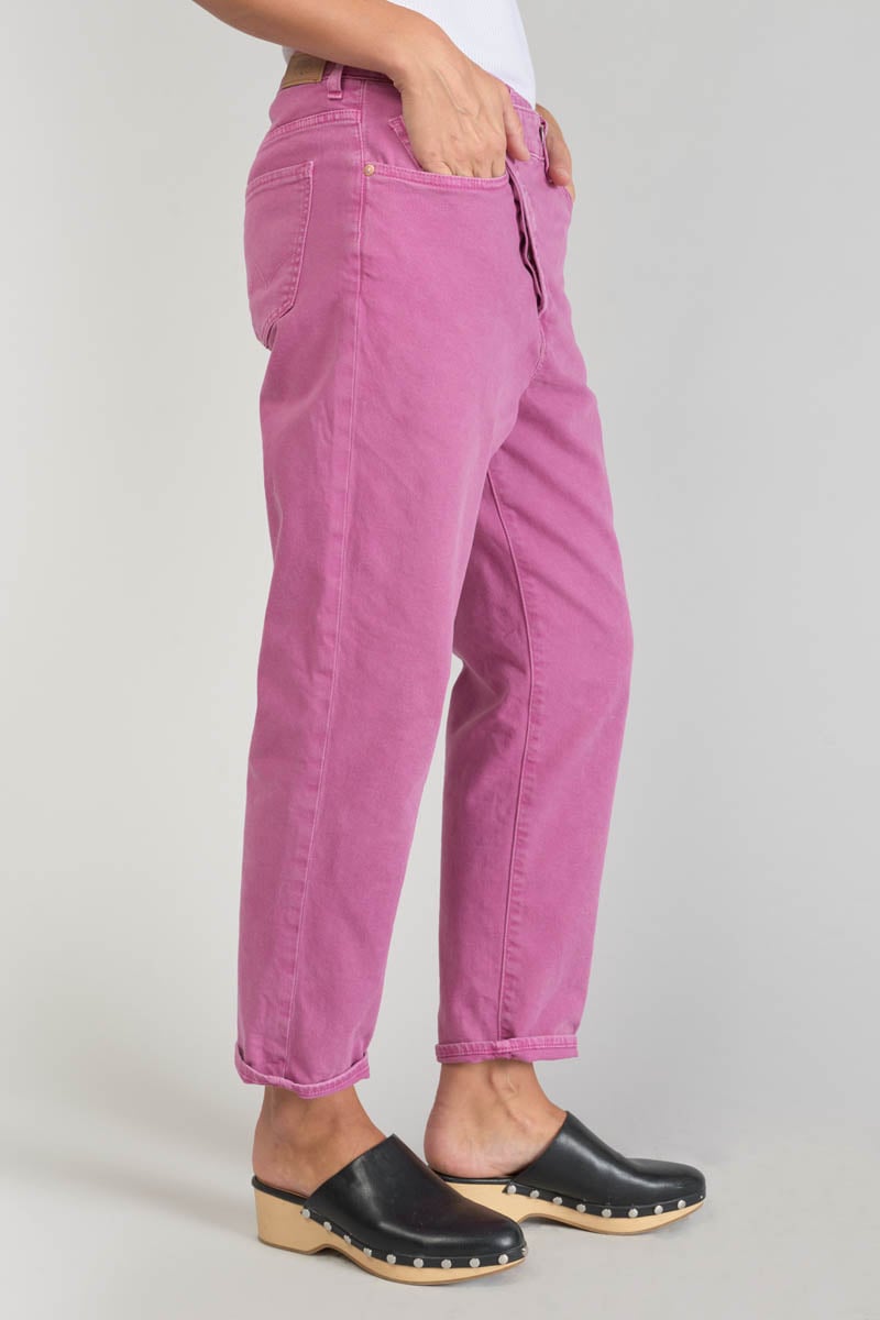 Cosy boyfit 7/8ème jeans violet rose