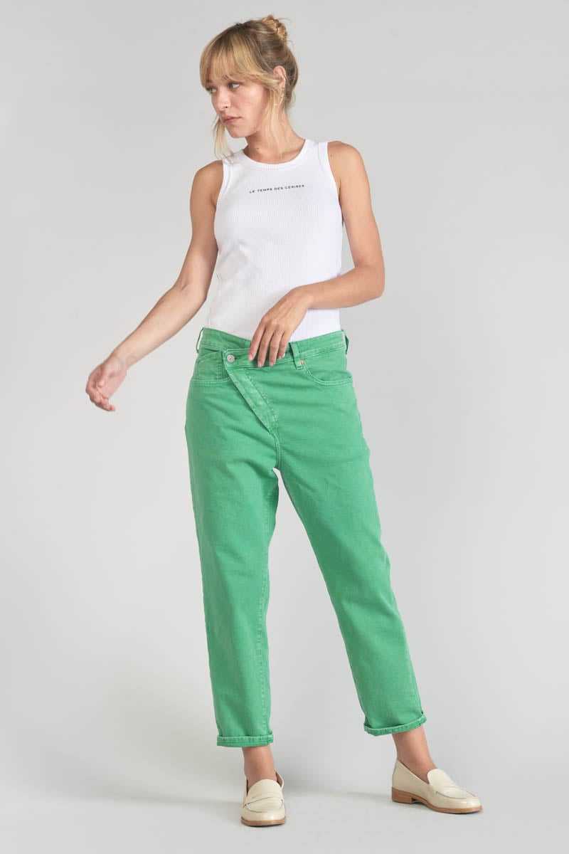 Cosy boyfit 7/8ème jeans vert menthe