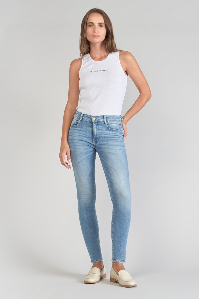 Jeans pulp slim Dari taille haute 7/8ème bleu N°4