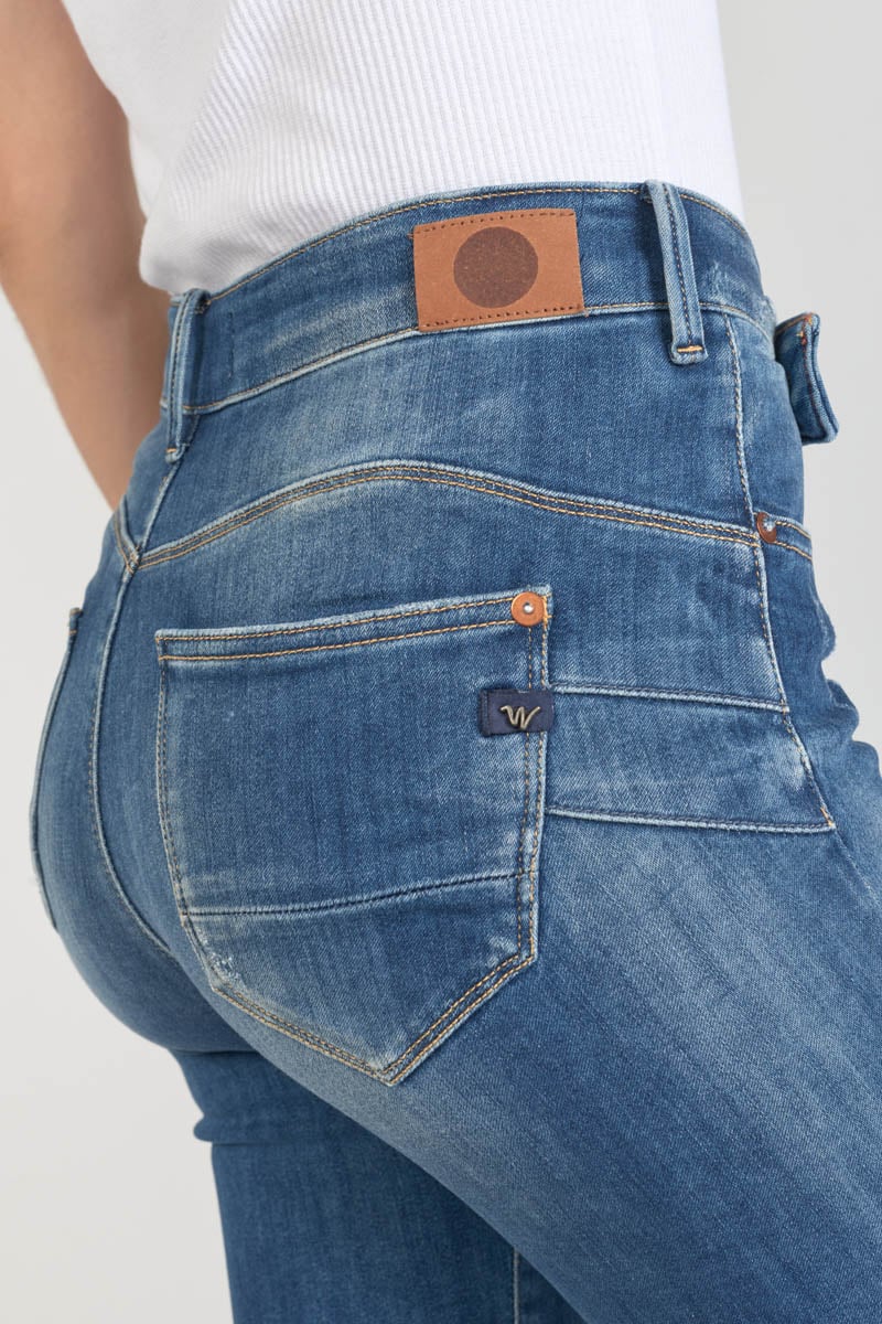 Jeans pulp slim Dina taille haute destroy bleu N°2