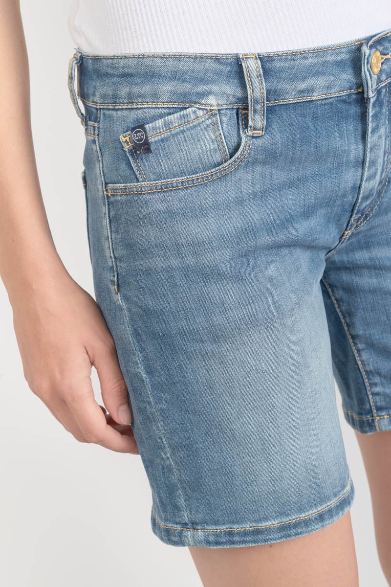 Short Janka en jeans bleu délavé