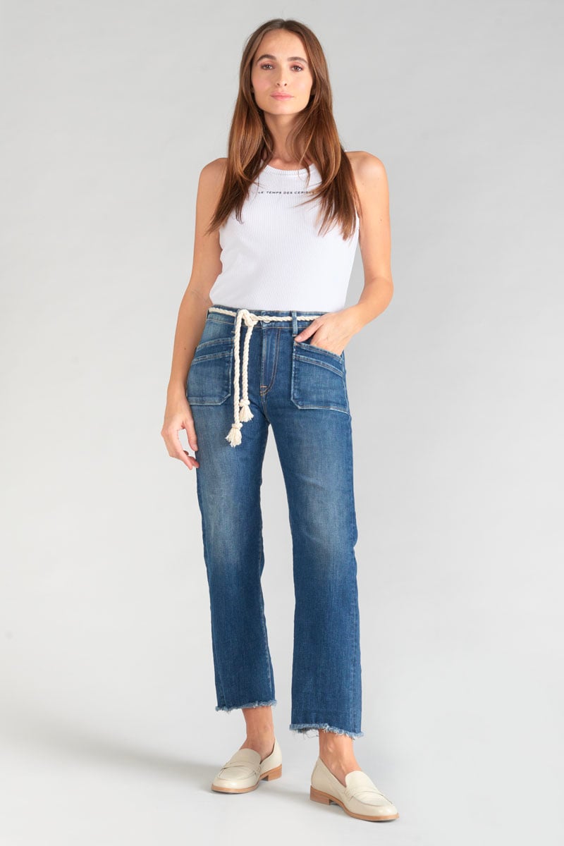 Jeans Pricilia taille haute 7/8ème bleu N°2
