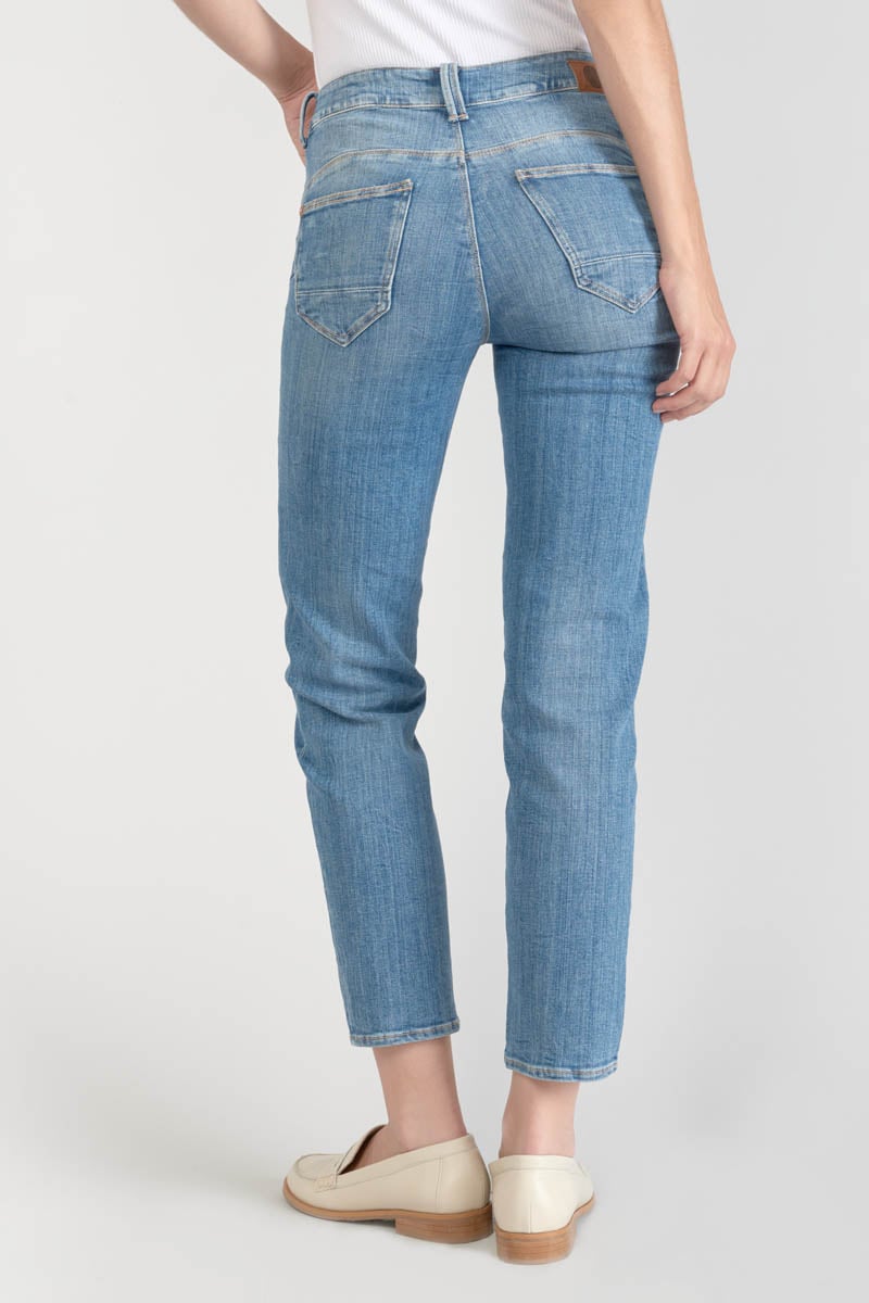 Jeans pulp regular Zep taille haute 7/8ème destroy bleu N°4