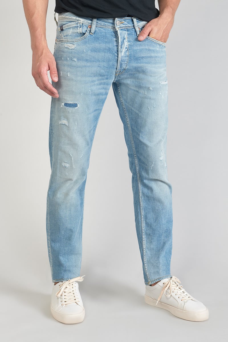 Jeans 700/17 relax Basic destroy bleu N°5