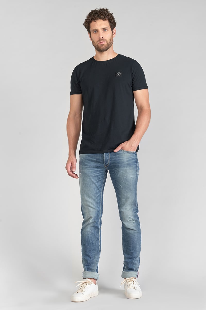 Jeans 700/17 relax Basic destroy bleu N°3