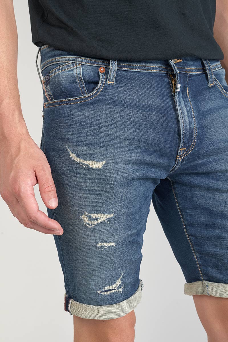 Bermuda Jogg Oc bleu délavé destroy