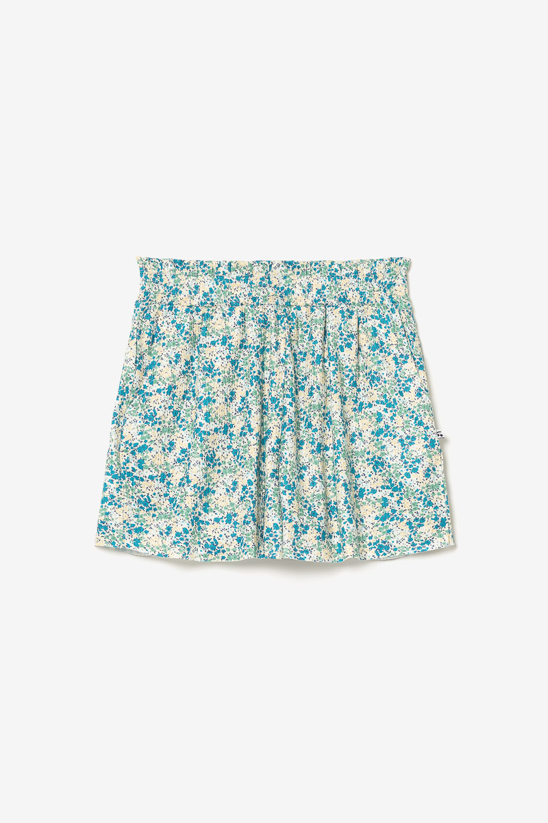 Short Oxagi à motif floral vert