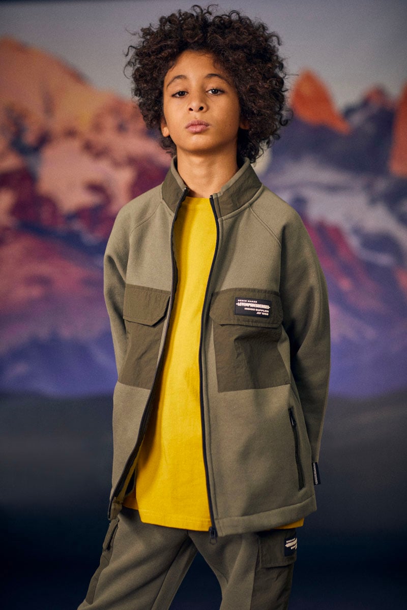 Veste zippée Moltobo kaki