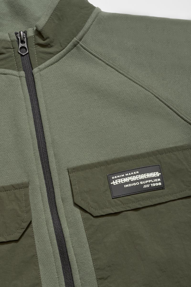 Veste zippée Moltobo kaki