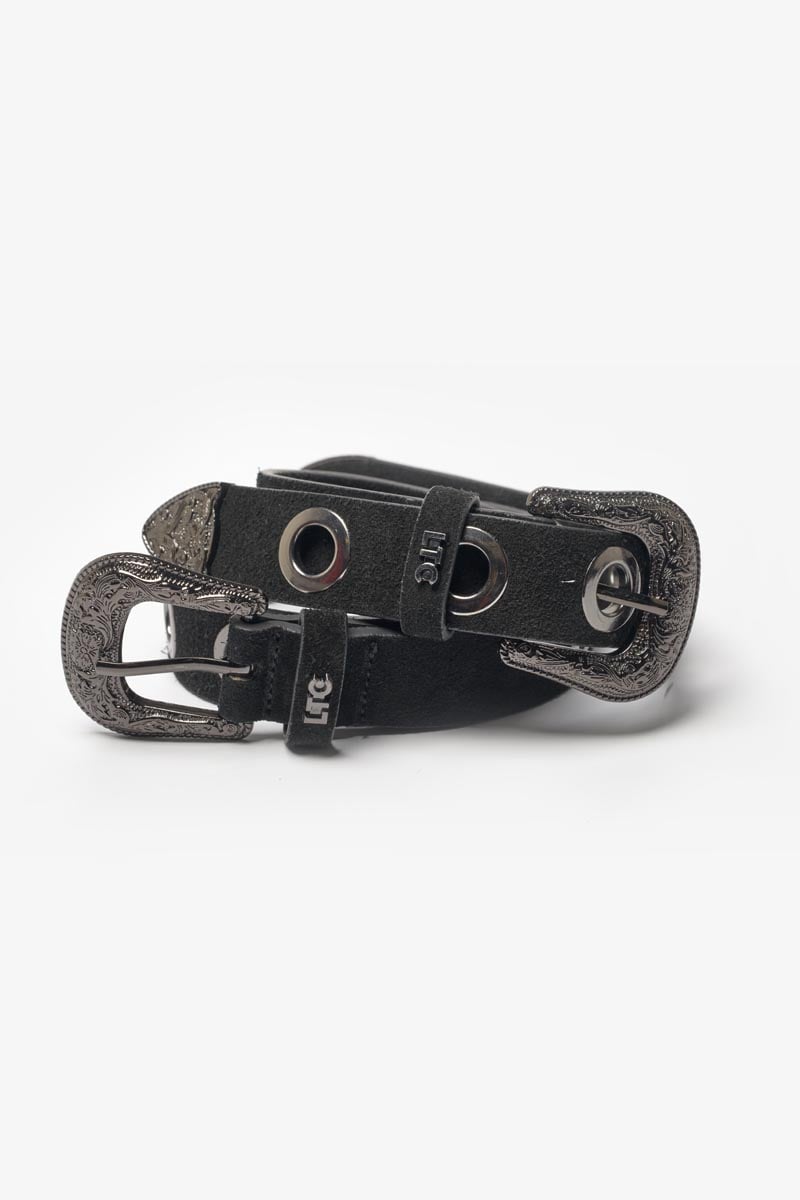 Ceinture Esera en cuir noir