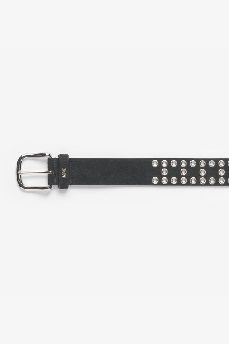 Ceinture Lucia en cuir velours noir