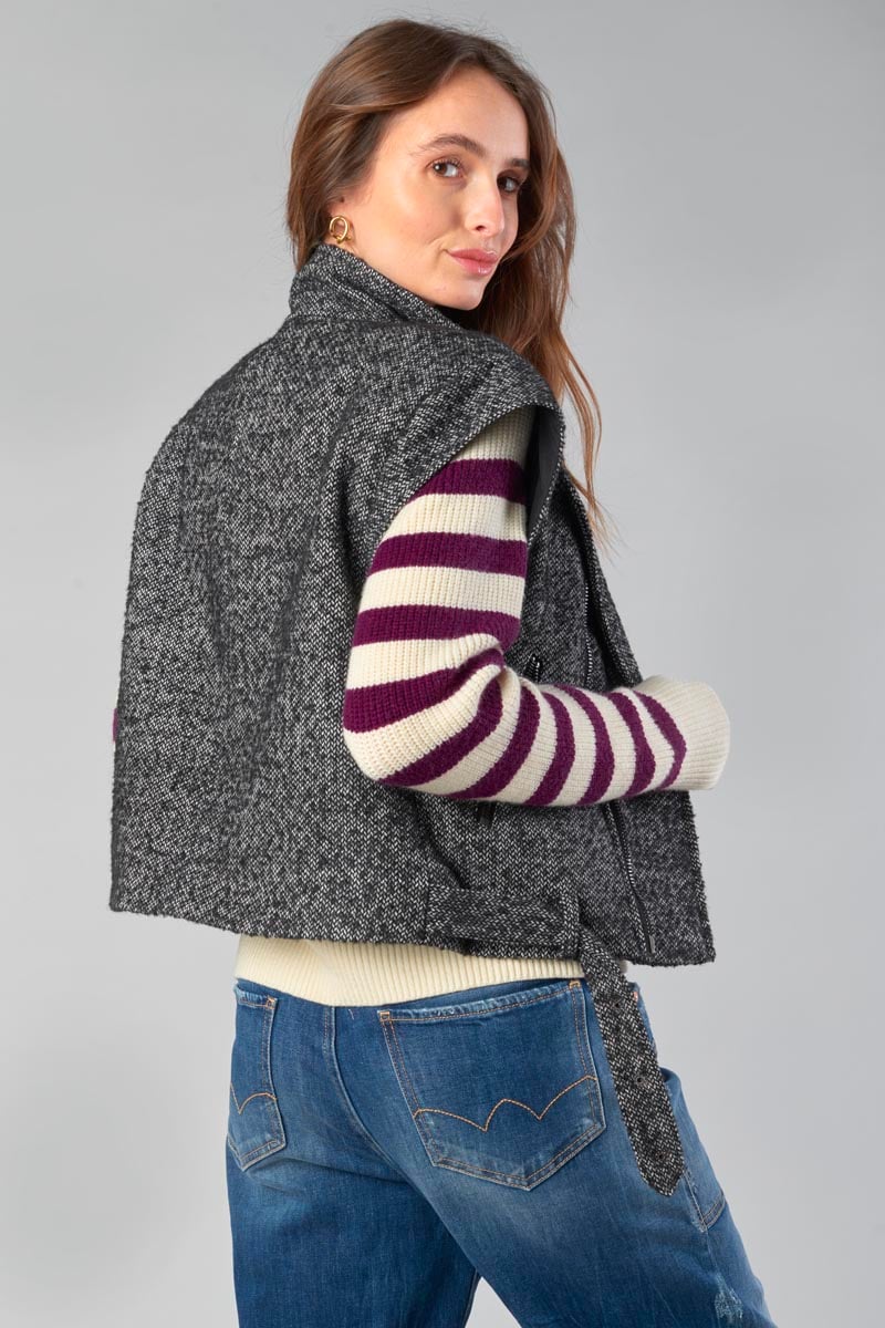 Veste Calie noire et blanche