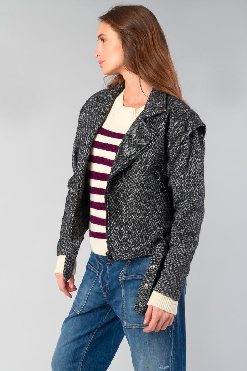 Veste Calie noire et blanche