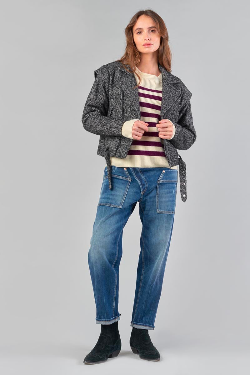 Veste Calie noire et blanche