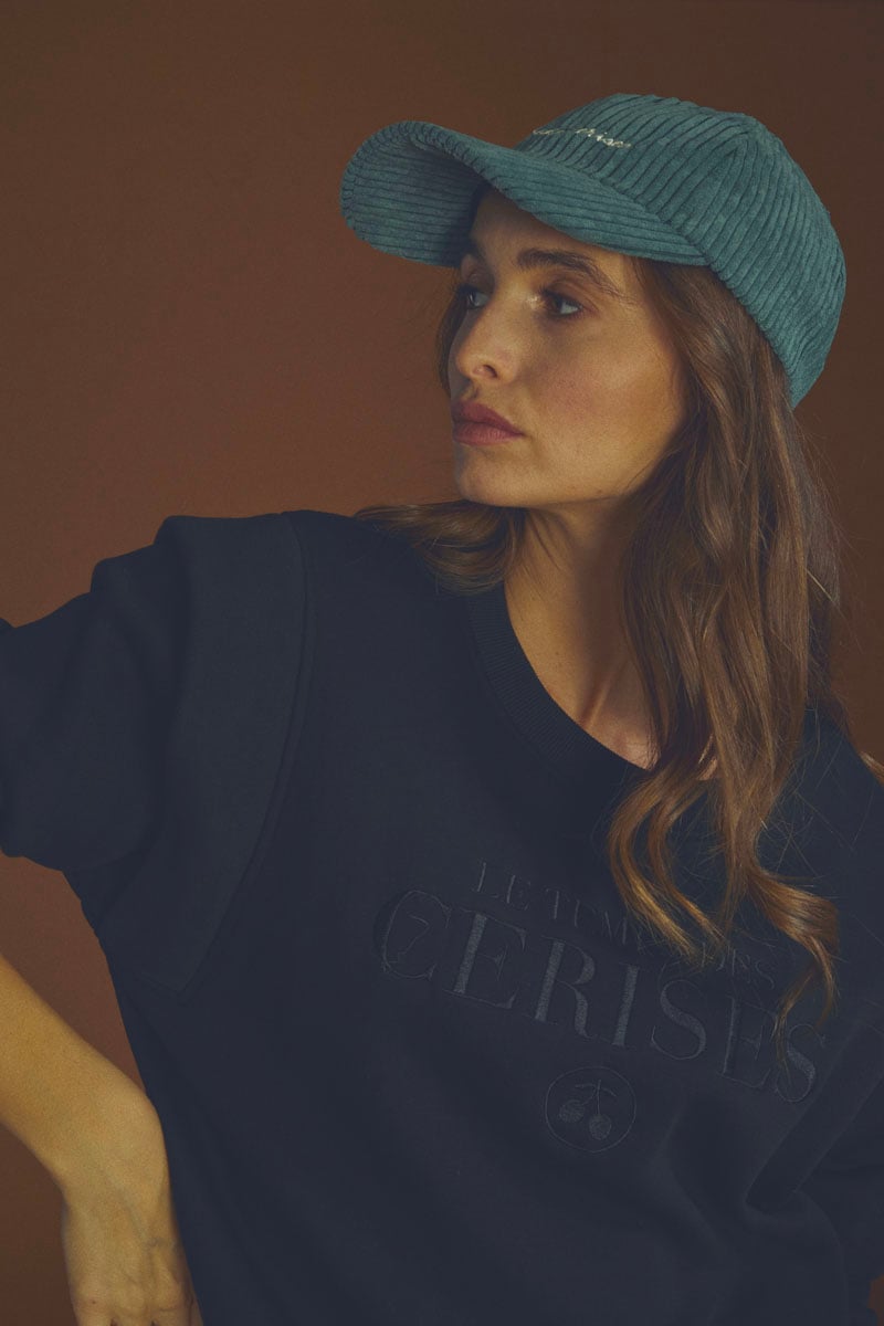 Sweat Claudia brodé noir