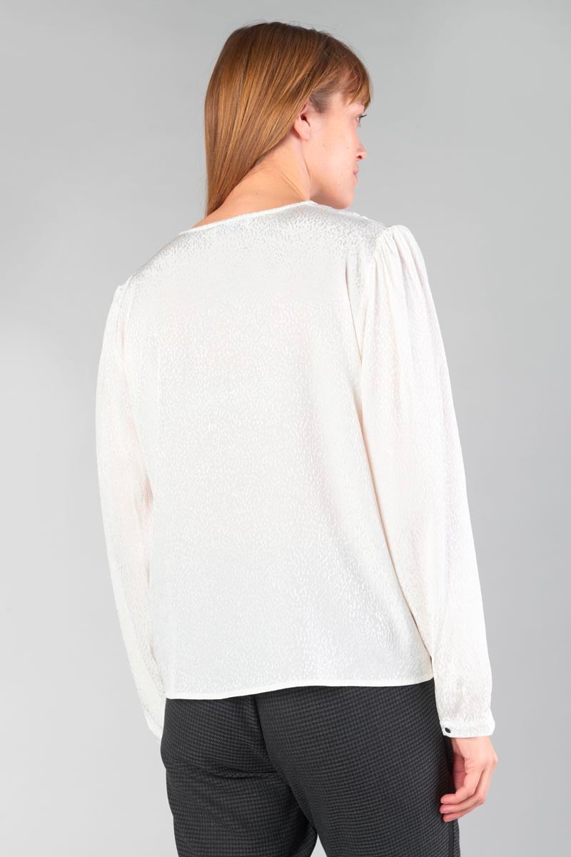 Blouse Frano en jacquard crème