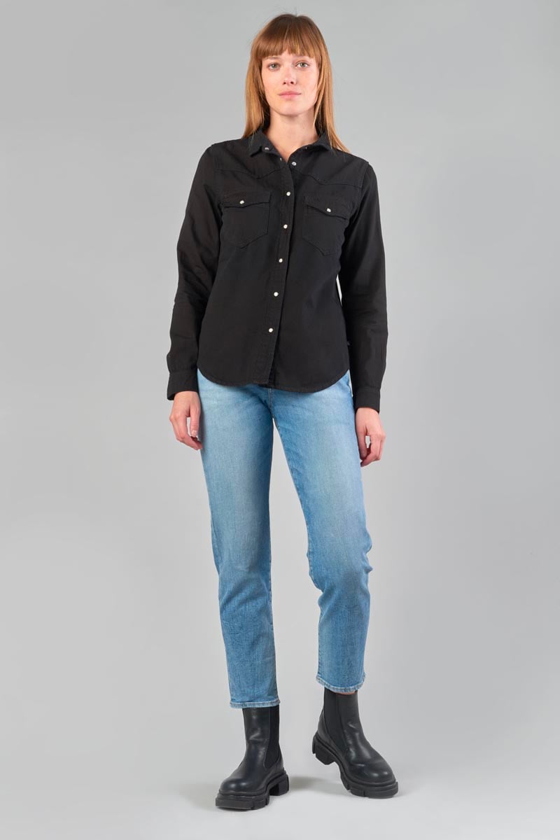 Chemise Juanita en jeans noir brut