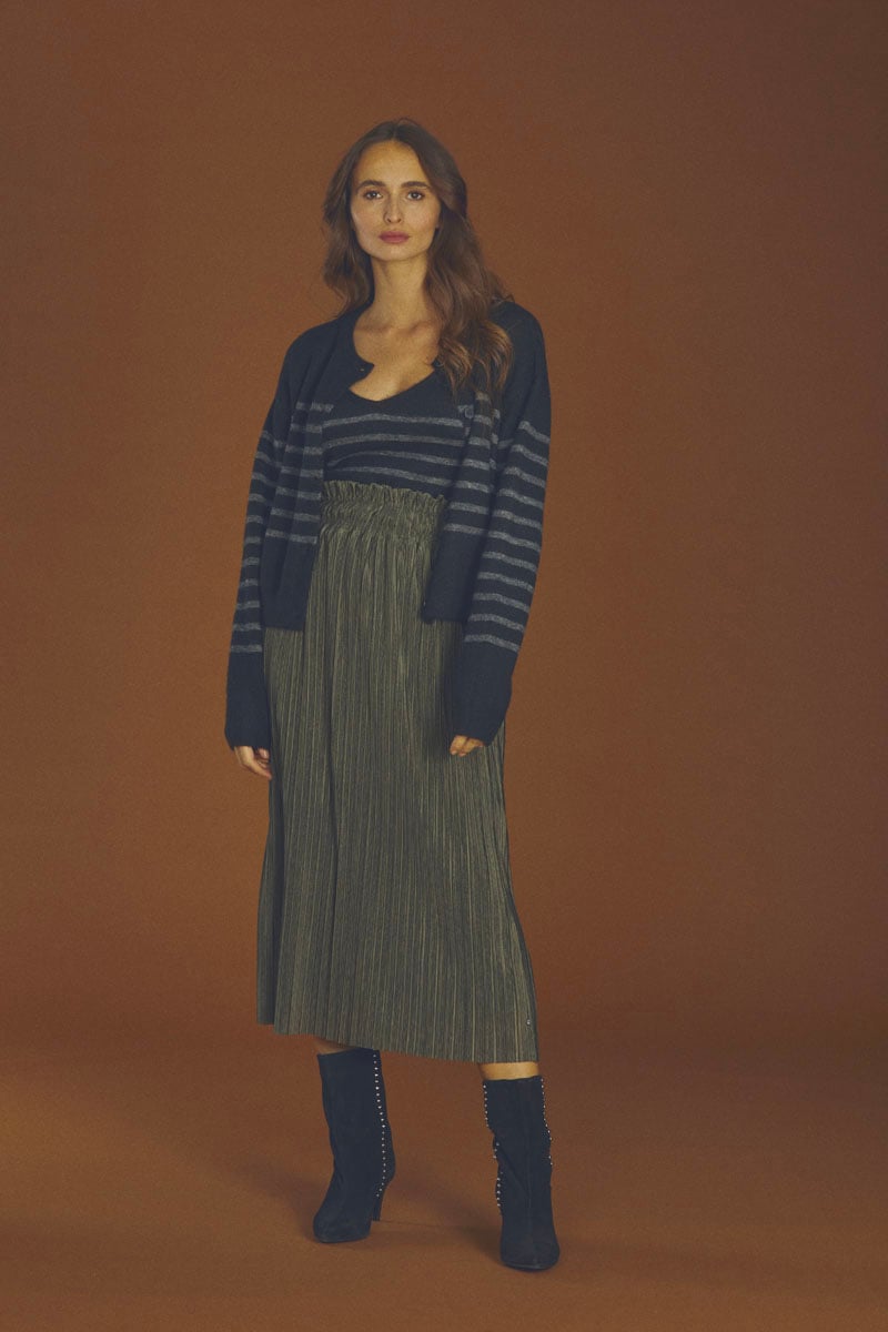 Jupe longue Karoli kaki