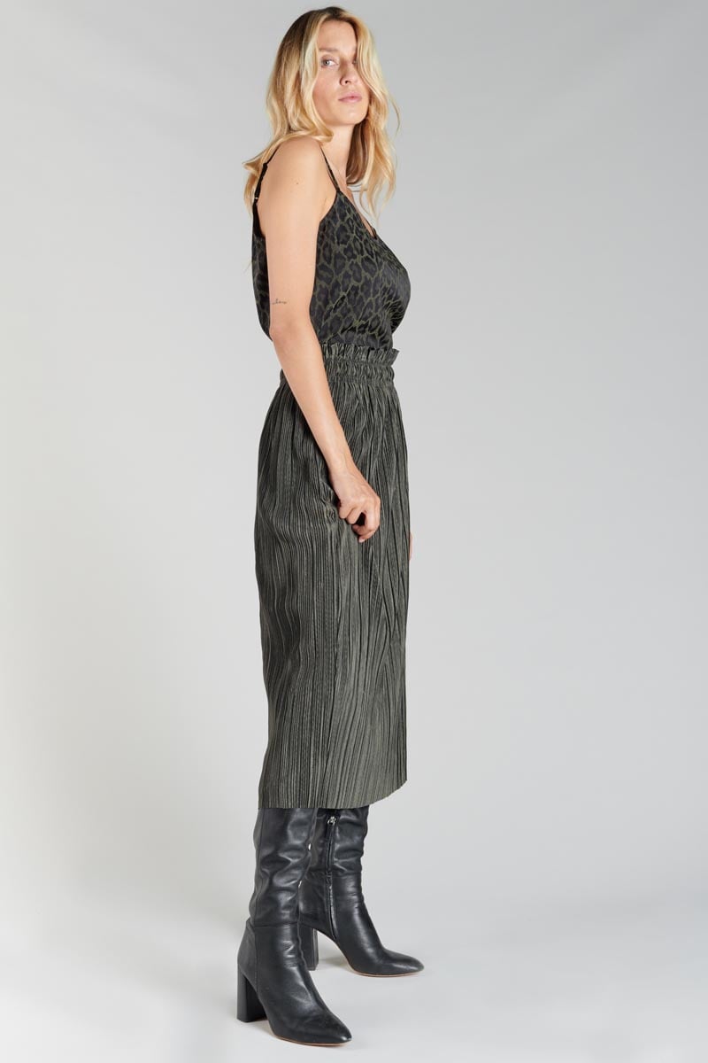 Jupe longue Karoli kaki